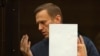 RUSSIA -- Russian opposition leader Aleksei Navalny accused of flouting the terms of a suspended sentence for embezzlement attends a court hearing in Moscow, February 2, 2021