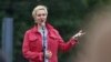 Russia -- Russian TV-presentor Tetiana Lazareva during the demonstration against Shukhov tower demolition in Moscow on May 29, 2014