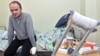 Russia -- Russian investigative journalist Oleg Kashin is ssen at a Moscow hospital after was beaten, December 28, 2010